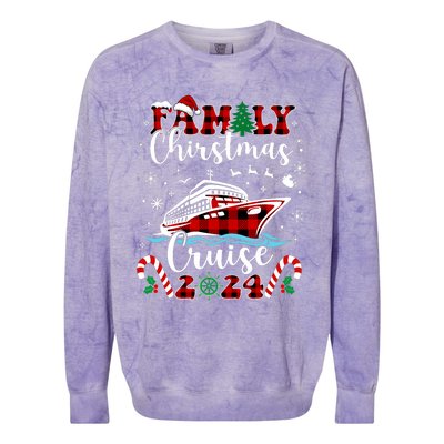 Family Christmas Cruise 2024 Matching Family Cruise Holiday Colorblast Crewneck Sweatshirt