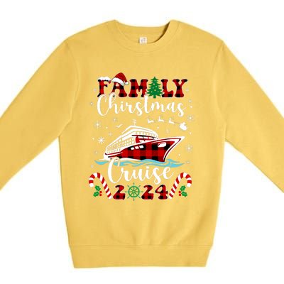 Family Christmas Cruise 2024 Matching Family Cruise Holiday Premium Crewneck Sweatshirt