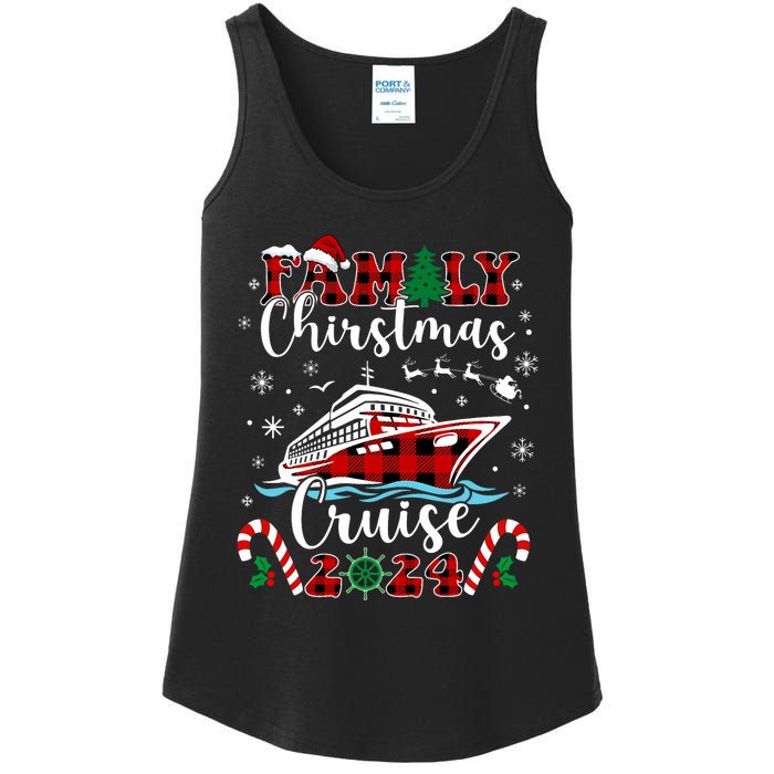 Family Christmas Cruise 2024 Matching Family Cruise Holiday Ladies Essential Tank