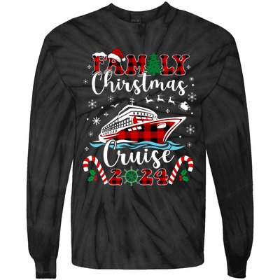 Family Christmas Cruise 2024 Matching Family Cruise Holiday Tie-Dye Long Sleeve Shirt