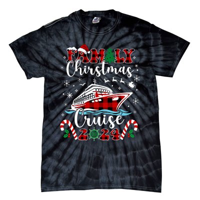 Family Christmas Cruise 2024 Matching Family Cruise Holiday Tie-Dye T-Shirt