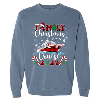 Family Christmas Cruise 2024 Matching Family Cruise Holiday Garment-Dyed Sweatshirt