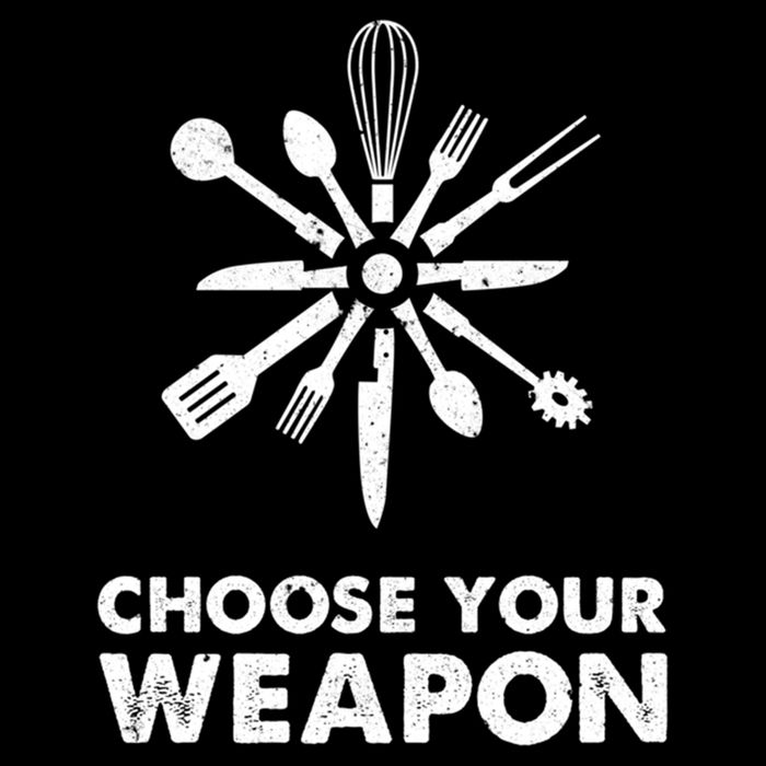 Funny Cooking Choose Your Weapon Kitchen Utensils Gift Impact Tech Backpack