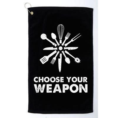Funny Cooking Choose Your Weapon Kitchen Utensils Gift Golf Towel