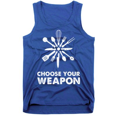 Funny Cooking Choose Your Weapon Kitchen Utensils Gift Tank Top
