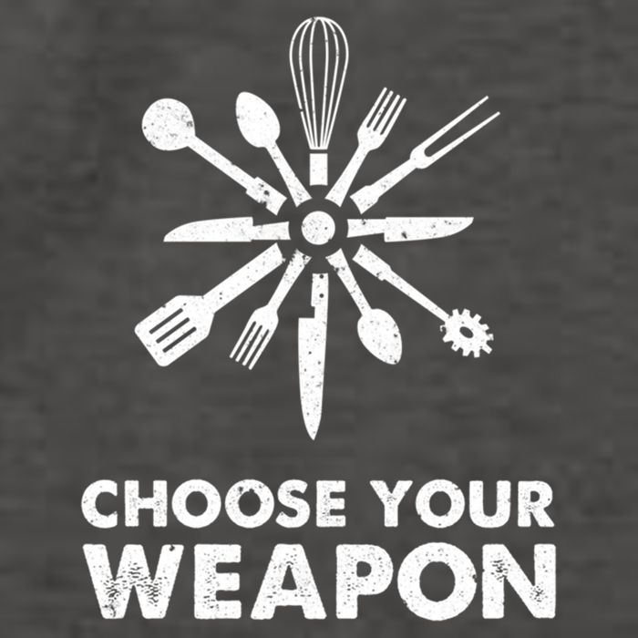 Funny Cooking Choose Your Weapon Kitchen Utensils Gift Vector Backpack