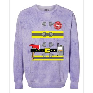 Firefighter Costume Cute Birthday Halloween Gift Colorblast Crewneck Sweatshirt