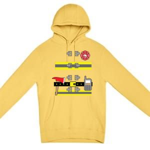 Firefighter Costume Cute Birthday Halloween Gift Premium Pullover Hoodie