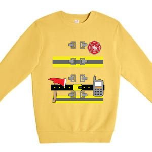 Firefighter Costume Cute Birthday Halloween Gift Premium Crewneck Sweatshirt