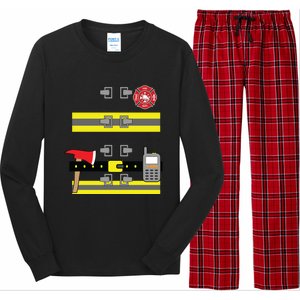 Firefighter Costume Cute Birthday Halloween Gift Long Sleeve Pajama Set