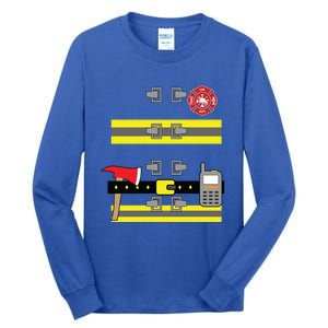 Firefighter Costume Cute Birthday Halloween Gift Tall Long Sleeve T-Shirt