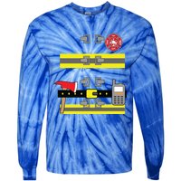 Firefighter Costume Cute Birthday Halloween Gift Tie-Dye Long Sleeve Shirt