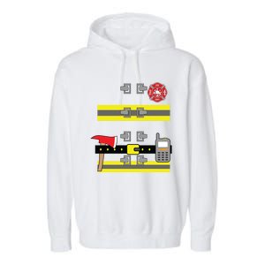 Firefighter Costume Cute Birthday Halloween Gift Garment-Dyed Fleece Hoodie