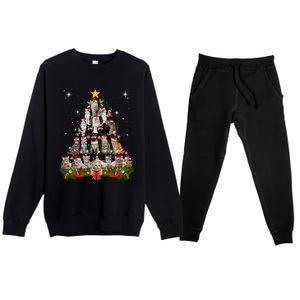 Funny Cat Christmas Ree Xmas Gifts Premium Crewneck Sweatsuit Set