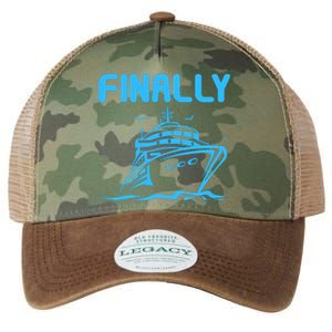 Finally Cruising Cruise Ship For Boy Girl Legacy Tie Dye Trucker Hat