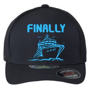 Finally Cruising Cruise Ship For Boy Girl Flexfit Unipanel Trucker Cap