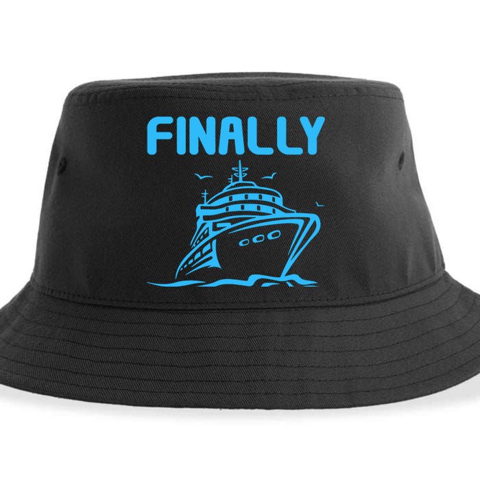 Finally Cruising Cruise Ship For Boy Girl Sustainable Bucket Hat