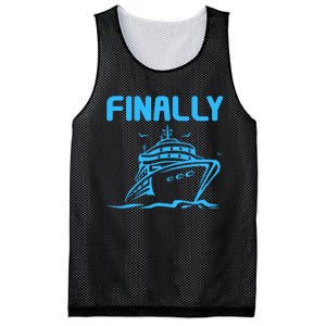 Finally Cruising Cruise Ship For Boy Girl Mesh Reversible Basketball Jersey Tank