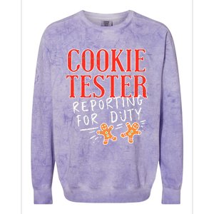 Funny Christmas Cookie Tester Gift Colorblast Crewneck Sweatshirt