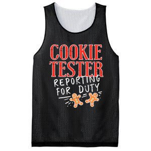 Funny Christmas Cookie Tester Gift Mesh Reversible Basketball Jersey Tank