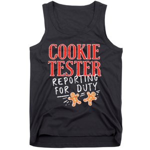 Funny Christmas Cookie Tester Gift Tank Top