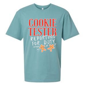 Funny Christmas Cookie Tester Gift Sueded Cloud Jersey T-Shirt