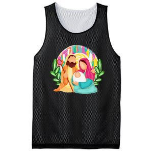 Funny Christian Christmas Jesus Oh Come Let Us Adore Him Mesh Reversible Basketball Jersey Tank