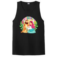 Funny Christian Christmas Jesus Oh Come Let Us Adore Him PosiCharge Competitor Tank