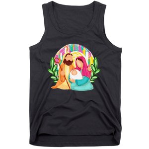 Funny Christian Christmas Jesus Oh Come Let Us Adore Him Tank Top