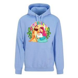 Funny Christian Christmas Jesus Oh Come Let Us Adore Him Unisex Surf Hoodie