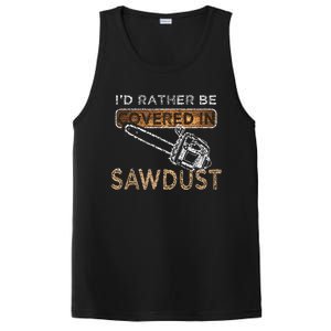 Funny Chainsaw Carver Lumberjack Sawdust PosiCharge Competitor Tank