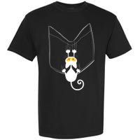 Funny Cute Cat Hanging From Pocket Garment-Dyed Heavyweight T-Shirt