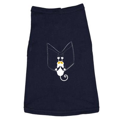 Funny Cute Cat Hanging From Pocket Doggie Tank