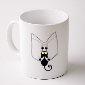 Funny Cute Cat Hanging From Pocket Coffee Mug