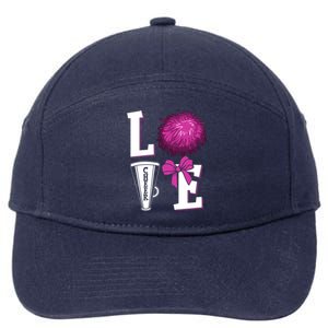 Funny Cheerleading Cheer Mom Love Cheerleading Great Gift 7-Panel Snapback Hat