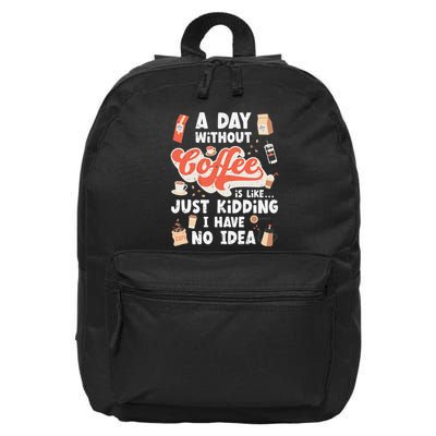 Funny Coffee Coffee Lover Cute Coffee 16 in Basic Backpack