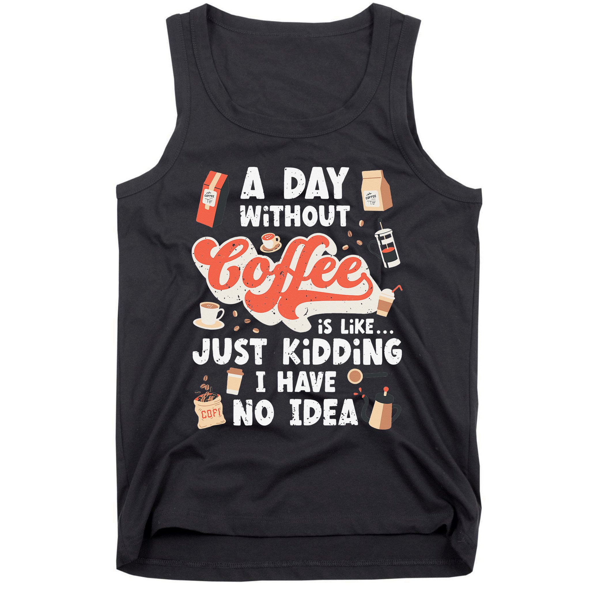 Funny Coffee Coffee Lover Cute Coffee Tank Top
