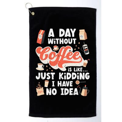 Funny Coffee Coffee Lover Cute Coffee Golf Towel