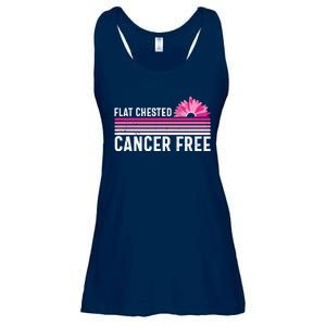 Flat Chested Cancer Free Sunflower Breast Cancer Ladies Essential Flowy Tank