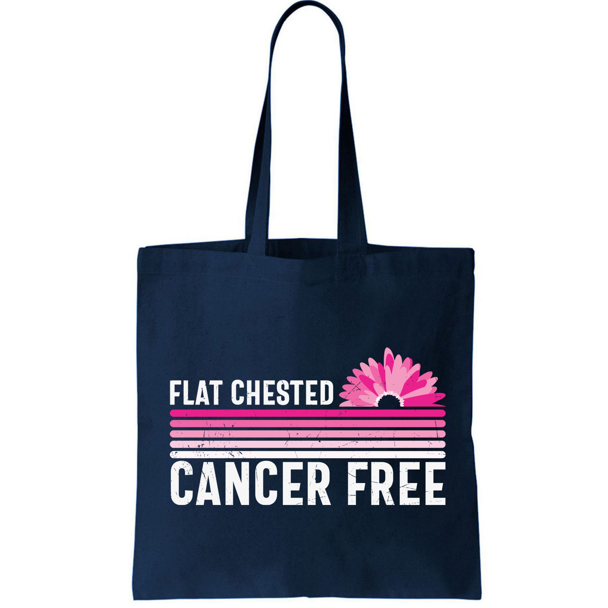Flat Chested Cancer Free Sunflower Breast Cancer Bag