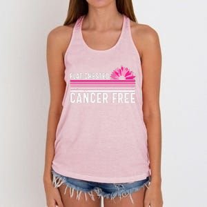 Flat Chested Cancer Free Sunflower Breast Cancer Women's Knotted Racerback Tank