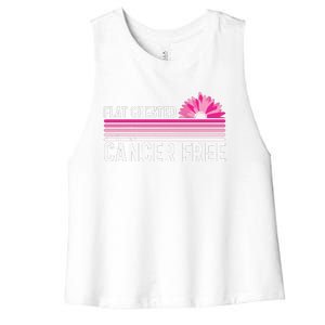 Flat Chested Cancer Free Sunflower Breast Cancer Women's Racerback Cropped Tank