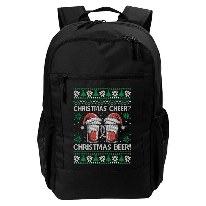 Funny Christmas Cheer Christmas Beer Ugly Sweater Backpack