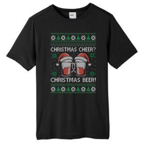 Funny Christmas Cheer Christmas Beer Ugly Sweater Tall Fusion ChromaSoft Performance T-Shirt