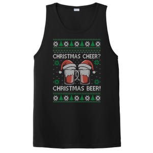 Funny Christmas Cheer Christmas Beer Ugly Sweater PosiCharge Competitor Tank