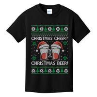 Funny Christmas Cheer Christmas Beer Ugly Sweater Kids T-Shirt