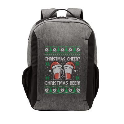 Funny Christmas Cheer Christmas Beer Ugly Sweater Vector Backpack