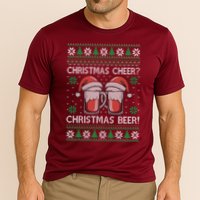 Funny Christmas Cheer Christmas Beer Ugly Sweater Performance Shirt