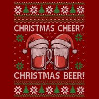 Funny Christmas Cheer Christmas Beer Ugly Sweater Performance Shirt