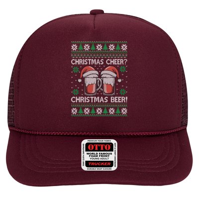 Funny Christmas Cheer Christmas Beer Ugly Sweater Trucker Hat